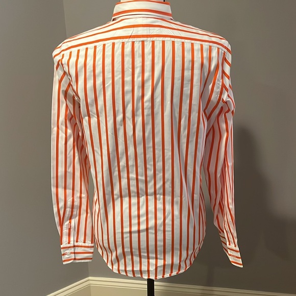 Ralph Lauren Orange and White Striped Button Down Shirt - Picture 5 of 5